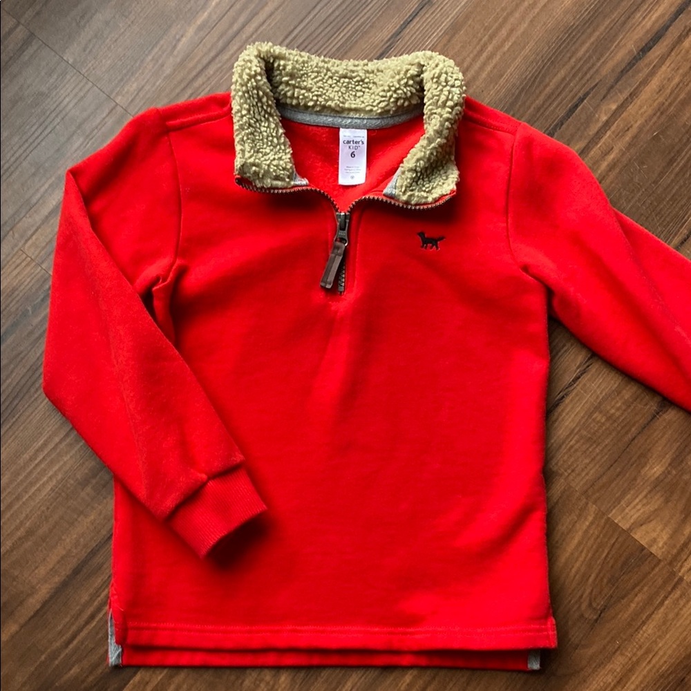 Quarter-Zip Sweatshirt with Fleece Collar